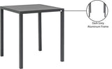 Maldives Contemporary Aluminum Square Bar Table for Stylish Outdoor Relaxation and Entertaining