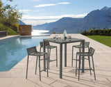 Maldives Contemporary Aluminum Square Bar Table for Stylish Outdoor Relaxation and Entertaining