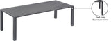 Maldives Contemporary Outdoor Patio Coffee Table - Stylish Aluminum Design for Modern Spaces