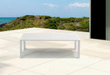 Maldives Contemporary Outdoor Patio Coffee Table - Stylish Aluminum Design for Modern Spaces
