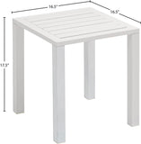 Maldives Outdoor Patio End Table – Stylish Aluminum Design for Your Chic Outdoor Spaces and Relaxation
