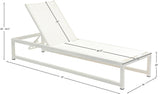 Maldives Outdoor Adjustable Chaise Lounge Chair - Stylish White Aluminum Frame for Ultimate Relaxation