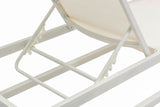 Maldives Outdoor Adjustable Chaise Lounge Chair - Stylish White Aluminum Frame for Ultimate Relaxation