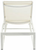 Maldives Outdoor Adjustable Chaise Lounge Chair - Stylish White Aluminum Frame for Ultimate Relaxation