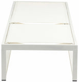 Maldives Outdoor Adjustable Chaise Lounge Chair - Stylish White Aluminum Frame for Ultimate Relaxation