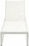 Maldives Outdoor Adjustable Chaise Lounge Chair - Stylish White Aluminum Frame for Ultimate Relaxation