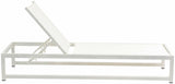 Maldives Outdoor Adjustable Chaise Lounge Chair - Stylish White Aluminum Frame for Ultimate Relaxation