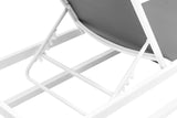 Maldives Outdoor Adjustable Chaise Lounge Chair - Stylish White Aluminum Frame for Ultimate Relaxation