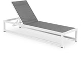 Maldives Outdoor Adjustable Chaise Lounge Chair - Stylish White Aluminum Frame for Ultimate Relaxation