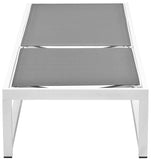 Maldives Outdoor Adjustable Chaise Lounge Chair - Stylish White Aluminum Frame for Ultimate Relaxation