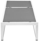 Maldives Outdoor Adjustable Chaise Lounge Chair - Stylish White Aluminum Frame for Ultimate Relaxation