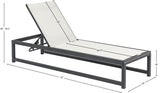 Maldives Outdoor Adjustable Chaise Lounge Chair - Stylish White Aluminum Frame for Ultimate Relaxation