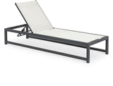 Maldives Outdoor Adjustable Chaise Lounge Chair - Stylish White Aluminum Frame for Ultimate Relaxation