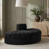 Rummi - Velvet Performance Fabric Upholstered 2 Piece Rounded Modular Loveseat