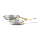 Mauviel M'COOK B 5-Ply 2-Piece Frying Pan Set With Brass Handles