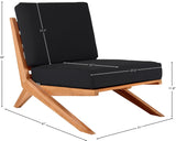 Tahiti Waterproof Fabric Outdoor Chair - Durable Teak Design for Ultimate Patio Comfort and Style