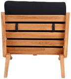 Tahiti Waterproof Fabric Outdoor Chair - Durable Teak Design for Ultimate Patio Comfort and Style