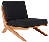 Tahiti Waterproof Fabric Outdoor Chair - Durable Teak Design for Ultimate Patio Comfort and Style