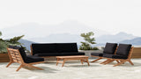 Tahiti Waterproof Fabric Outdoor Chair - Durable Teak Design for Ultimate Patio Comfort and Style