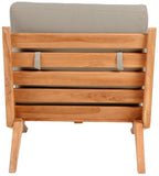 Tahiti Waterproof Fabric Outdoor Chair - Durable Teak Design for Ultimate Patio Comfort and Style