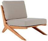 Tahiti Waterproof Fabric Outdoor Chair - Durable Teak Design for Ultimate Patio Comfort and Style