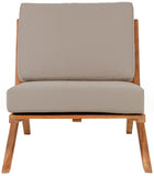 Tahiti Waterproof Fabric Outdoor Chair - Durable Teak Design for Ultimate Patio Comfort and Style
