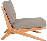 Tahiti Waterproof Fabric Outdoor Chair - Durable Teak Design for Ultimate Patio Comfort and Style