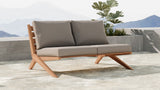 Tahiti Teak Outdoor Loveseat - Stylish Waterproof Fabric for Elegant Patio Relaxation and Durability