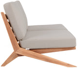 Tahiti Teak Outdoor Loveseat - Stylish Waterproof Fabric for Elegant Patio Relaxation and Durability