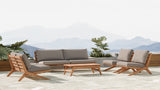 Tahiti Teak Outdoor Loveseat - Stylish Waterproof Fabric for Elegant Patio Relaxation and Durability