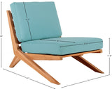Tahiti Waterproof Fabric Outdoor Chair - Durable Teak Design for Ultimate Patio Comfort and Style