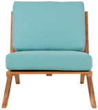 Tahiti Waterproof Fabric Outdoor Chair - Durable Teak Design for Ultimate Patio Comfort and Style
