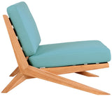 Tahiti Waterproof Fabric Outdoor Chair - Durable Teak Design for Ultimate Patio Comfort and Style
