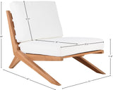 Tahiti Waterproof Fabric Outdoor Chair - Durable Teak Design for Ultimate Patio Comfort and Style