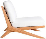 Tahiti Waterproof Fabric Outdoor Chair - Durable Teak Design for Ultimate Patio Comfort and Style