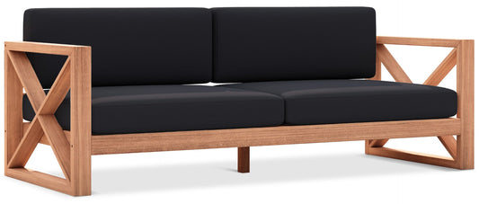 Anguilla Contemporary Teak Outdoor Sofa - Stylish and Weather-Resistant Seating for Your Patio