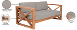 Anguilla Contemporary Teak Outdoor Sofa - Stylish and Weather-Resistant Seating for Your Patio