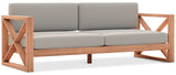 Anguilla Contemporary Teak Outdoor Sofa - Stylish and Weather-Resistant Seating for Your Patio