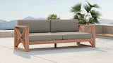 Anguilla Contemporary Teak Outdoor Sofa - Stylish and Weather-Resistant Seating for Your Patio
