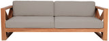 Anguilla Contemporary Teak Outdoor Sofa - Stylish and Weather-Resistant Seating for Your Patio