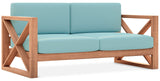 Anguilla Teak Outdoor Loveseat - Stylish & Weather-Resistant Seating for Ultimate Relaxation