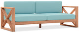 Anguilla Contemporary Teak Outdoor Sofa - Stylish and Weather-Resistant Seating for Your Patio
