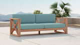 Anguilla Contemporary Teak Outdoor Sofa - Stylish and Weather-Resistant Seating for Your Patio