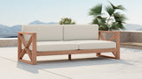 Anguilla Contemporary Teak Outdoor Sofa - Stylish and Weather-Resistant Seating for Your Patio