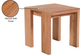 Tulum Teak Wood Outdoor End Table - Stylish, Durable, and Weather-Resistant for Your Patio Oasis
