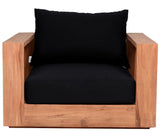 Tulum Teak Outdoor Patio Chair - Stylish Resilient Design for Relaxing and Entertaining Outdoors