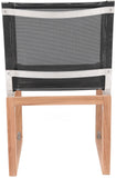 Tulum Teak Outdoor Dining Side Chair - Durable Mesh Fabric for Stylish Relaxation & Comfort