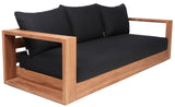 Tulum Teak Outdoor Sofa - Stylish Patio Seating with Waterproof Fabric for Ultimate Relaxation