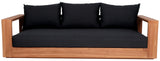 Tulum Teak Outdoor Sofa - Stylish Patio Seating with Waterproof Fabric for Ultimate Relaxation