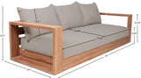 Tulum Teak Outdoor Sofa - Stylish Patio Seating with Waterproof Fabric for Ultimate Relaxation
